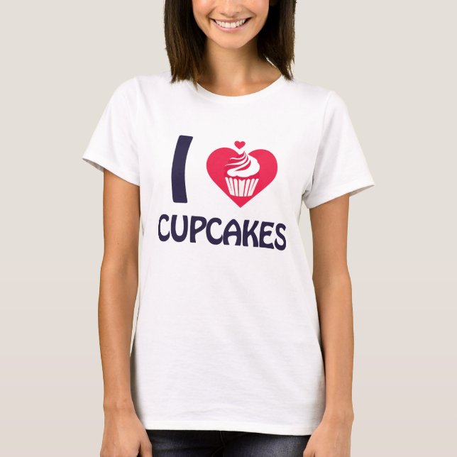 J'adore T-shirt Cupcakes (Devant)