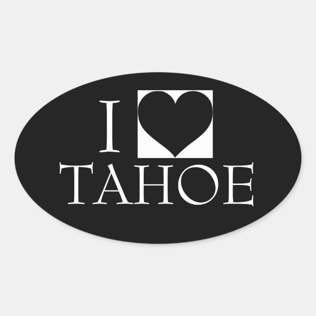 J'ADORE TAHOE GLOSSY BUMPER STICKER (Devant)