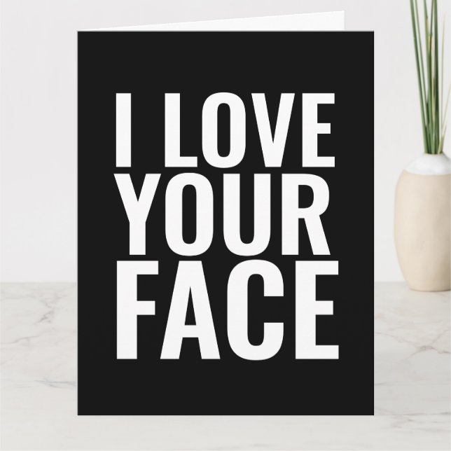 J'ADORE VOTRE VISAGE ROMANTIQUE CARTES NAUGHTY (Devant)