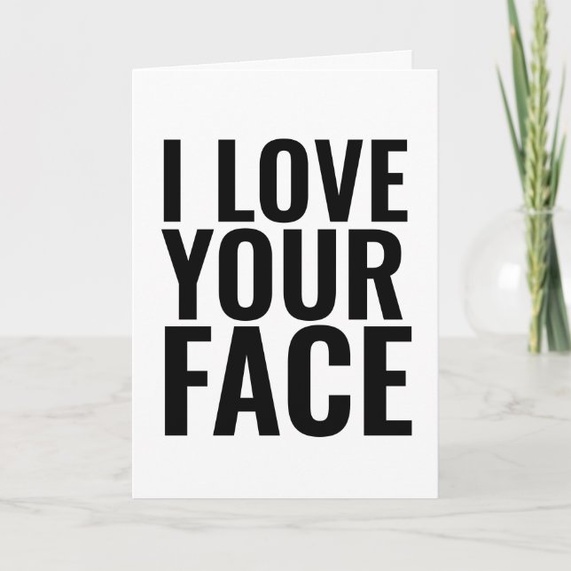 J'ADORE VOTRE VISAGE ROMANTIQUE CARTES NAUGHTY (Devant)