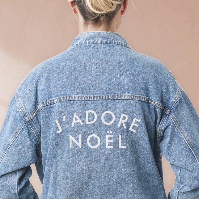 J'adore Weihnachten | Moderne Liebe Weihnachten St Jeansjacke (Von Creator hochgeladen)