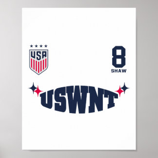 Jaedyn Shaw 8 Weiß Uswnt Offiziell Lizenziert  Poster
