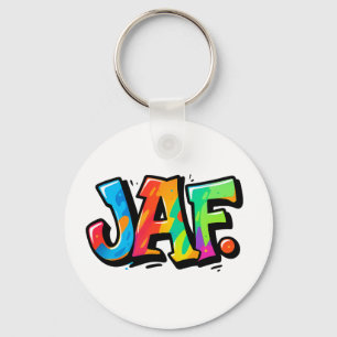 JAF-Graffiti-Stil - bunte urbane Kunsttypografie Schlüsselanhänger