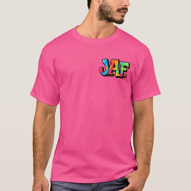 JAF-Graffiti-Stil - bunte urbane Kunsttypografie T-Shirt (Vorderseite)