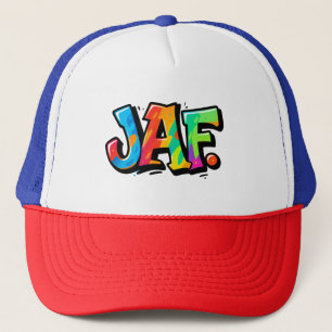 JAF-Graffiti-Stil - bunte urbane Kunsttypografie Truckerkappe