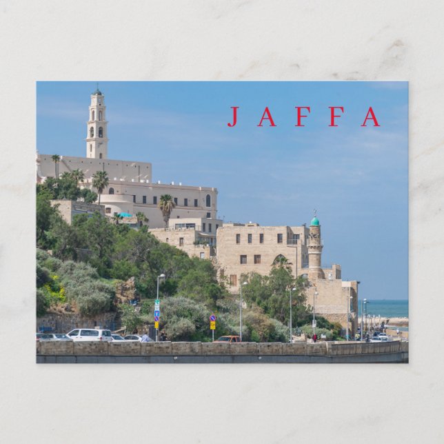 Jaffa Die Aussicht auf die Altstadt Postkarte (Vorderseite)