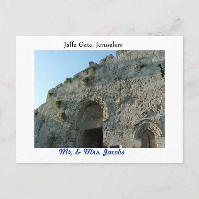Jaffa Gate, Jerusalem Postkarte (Vorderseite)
