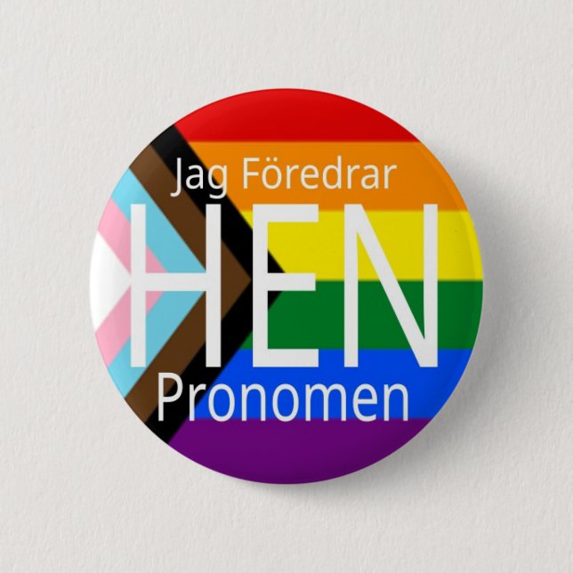 Jag föredrahen pronomen progress pride - button (Vorderseite)