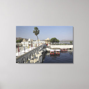 Jag-Mandar-Palast, Pichola-See, Udaipur, Indien. Leinwanddruck
