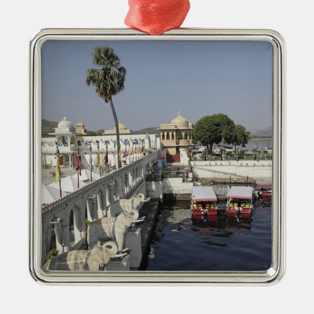 Jag Mindar Palace, Lake Pichola, Udaipur, Indien. Silbernes Ornament (Vorne)