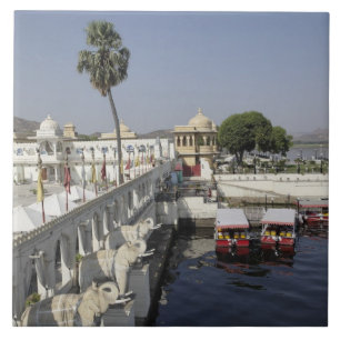 Jag Mindar-Palast, Lake Pichola, Udaipur, Indien. Fliese