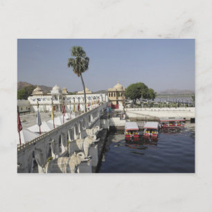 Jag Mindar Palast, Lake Pichola, Udaipur, Indien. Postkarte