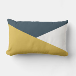 Jag Minimalistischer Farbblock Mustard Navy Kissen Für Draußen