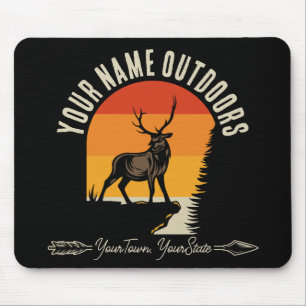 Jagd ADD NAME Außerhalb des Elk Wilderness Camp Mousepad