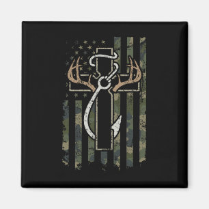 Jagd Angeln Glaube - Christlicher Jäger Angler Magnet