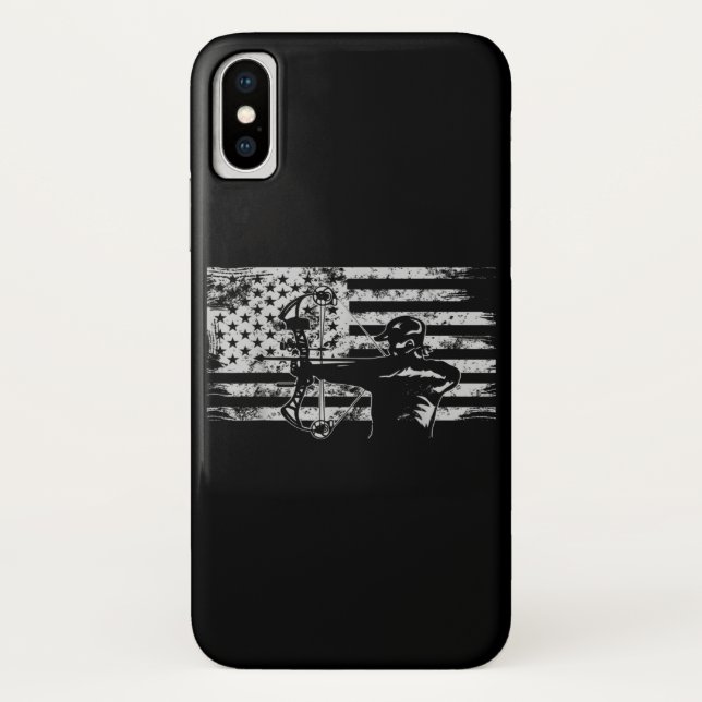 Jagd Archer American Flag Bowhunting Jagen Case-Mate iPhone Hülle (Rückseite)