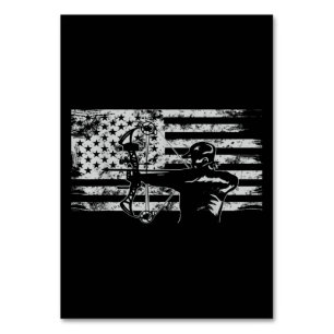 Jagd Archer American Flag Bowhunting Jagen Tischnummer