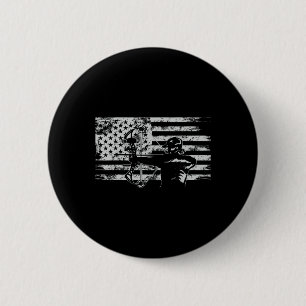 Jagd Archer Amerikanische Flagge Bowhing Junter Me Button