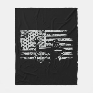 Jagd Archer Amerikanische Flagge Bowhing Junter Me Fleecedecke