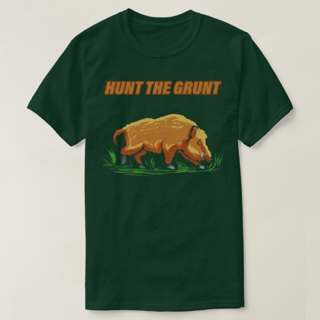 Jagd auf den Jagdhühner Jäger Wildschwein T-Shirt (Design vorne)