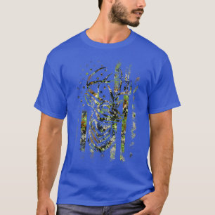 Jagd auf die US-Flagge Hirschelch Buck Camoflage H T-Shirt