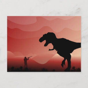 Jagd auf Dinos Postkarte