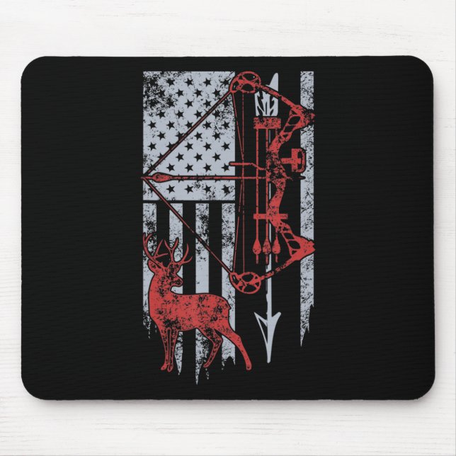 Jagd auf Hirsche Fahne für Männer oder Frauen Jäge Mousepad (Vorne)