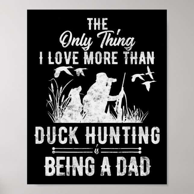 Jagd auf Jungtiere mit Vater-Hunde-Geschenk für En Poster (Vorne)