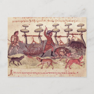 Jagd auf Netze Postkarte