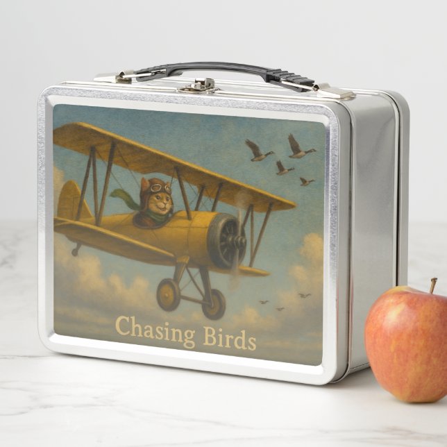 Jagd auf Vogelmetall-Lunchbox Metall Brotdose (Beispiel)