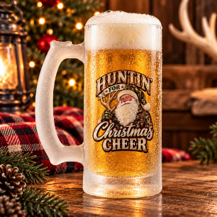 Jagd auf Weihnachtsstimmung Camouflage Weihnachtsm Mattglas Bierglas