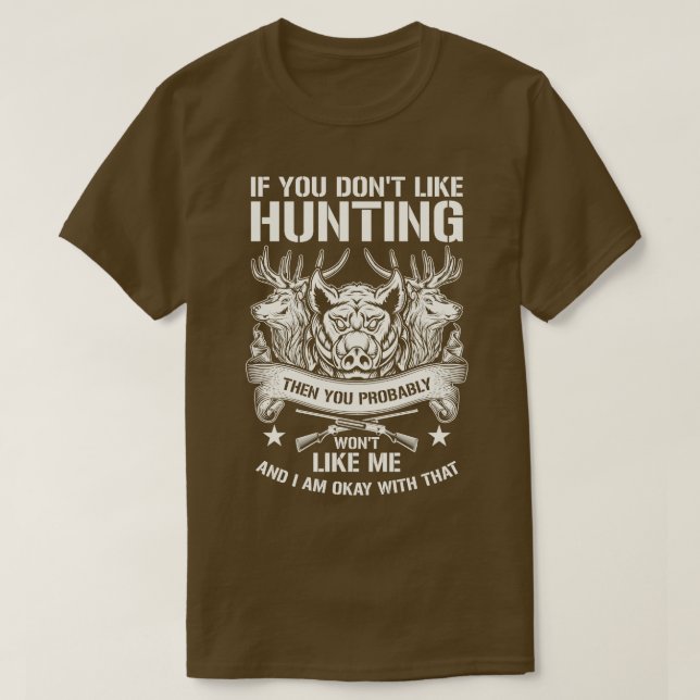 Jagd auf wild lebende Tiere Jäger Shooting T-Shirt (Design vorne)