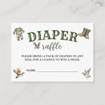 Jagd-Baby-Party-Windel-Raffle für Jungen