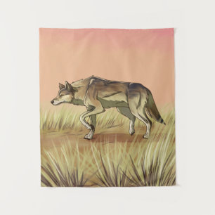 Jagd bei Sonnenaufgang Wandteppich