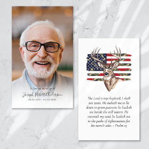 Jagd Gedenkkarte Hirsch Foto