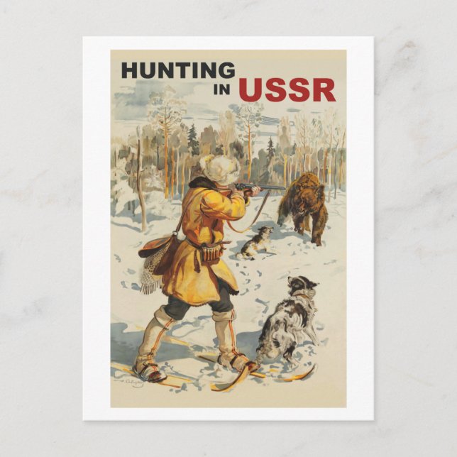Jagd in der UdSSR Postkarte (Vorderseite)