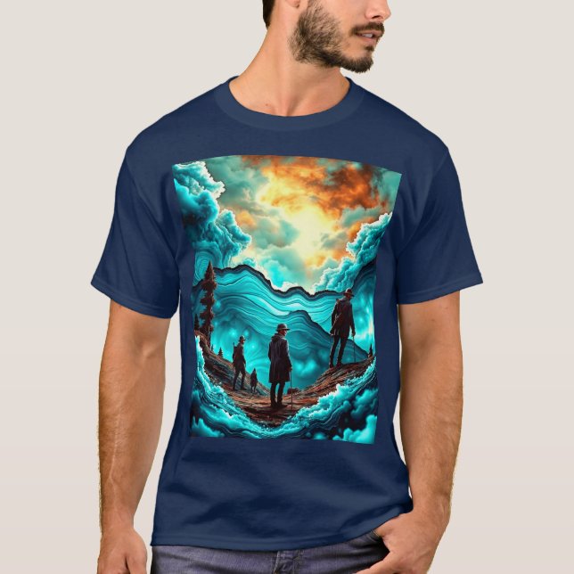 Jagd in einer Abstrakten Welt T-Shirt (Vorderseite)