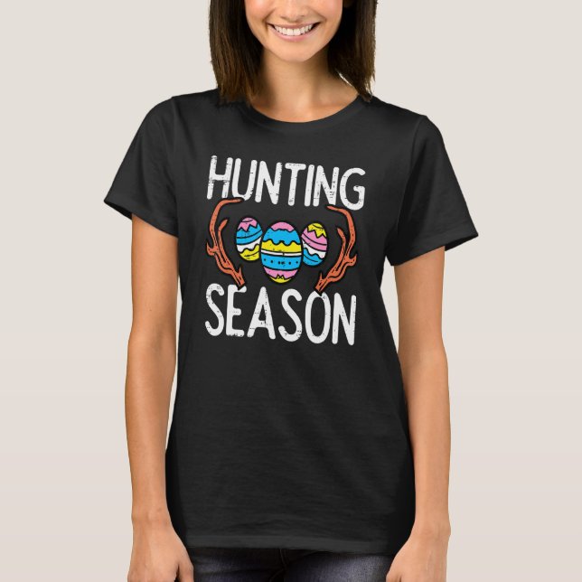 Jagd Jahresäger Antler Funny Ostereier Jagd H T-Shirt (Vorderseite)
