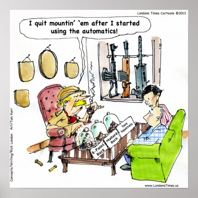 Jagd mit Automatikplakaten Poster (Vorne)