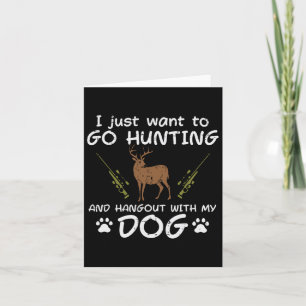 Jagd mit Hund-Funny Hirsche Jäger Männer Karte