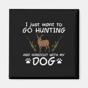 Jagd mit Hund-Funny Hirsche Jäger Männer Magnet