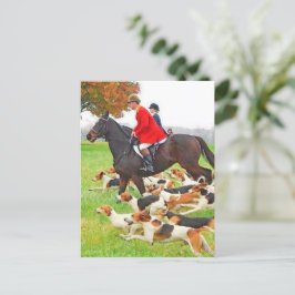 Jagd mit Hunden Postkarte