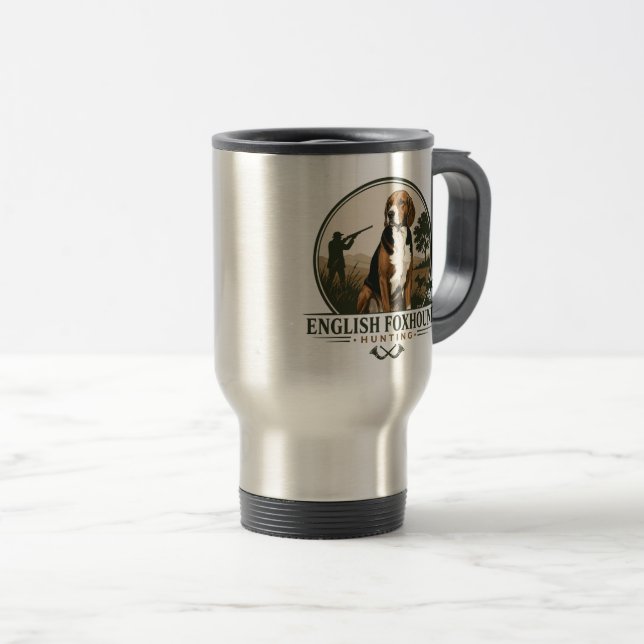 Jagd mit Hunden  Reisebecher (VorderseiteRechts)