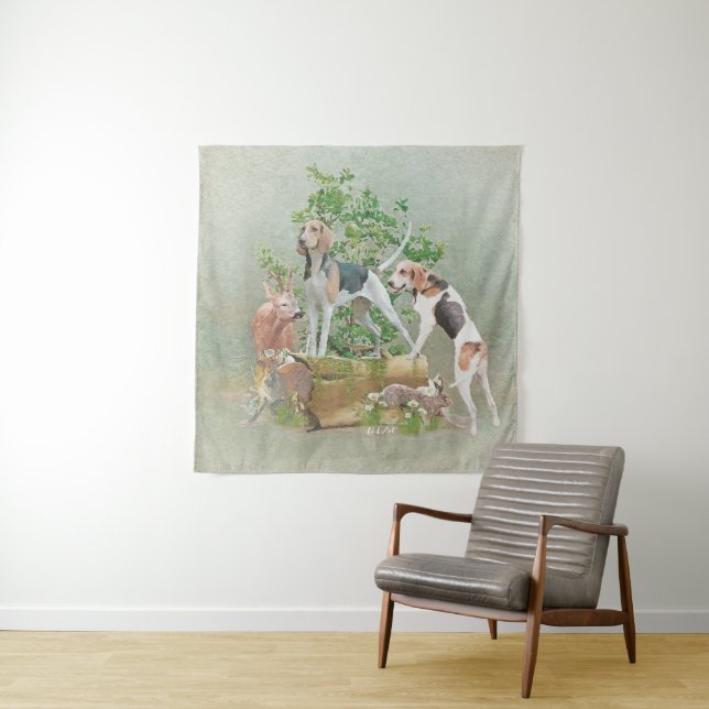 Jagd mit Hunden Wandteppich (Beispiel)