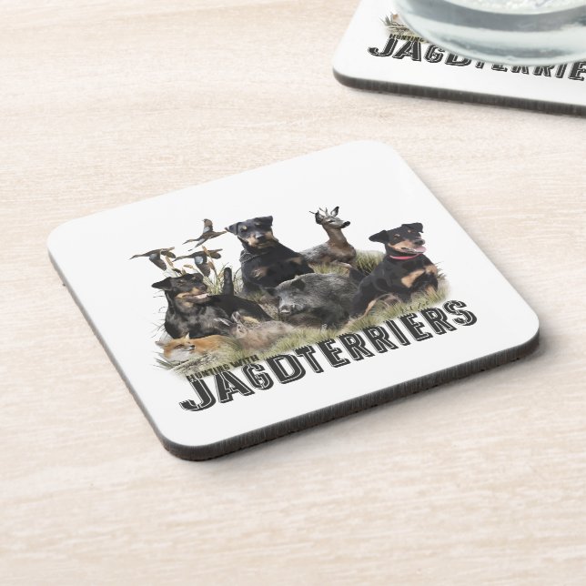 Jagd mit Jagdterern , Kunst Getränkeuntersetzer (Linke Seite)