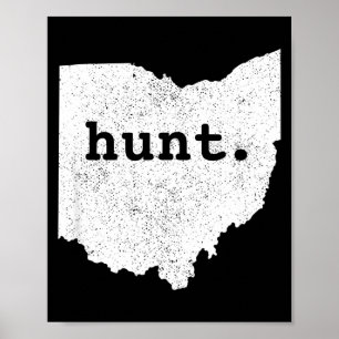 Jagd Ohio Bogenschießen State Deer Hunting Geschen Poster