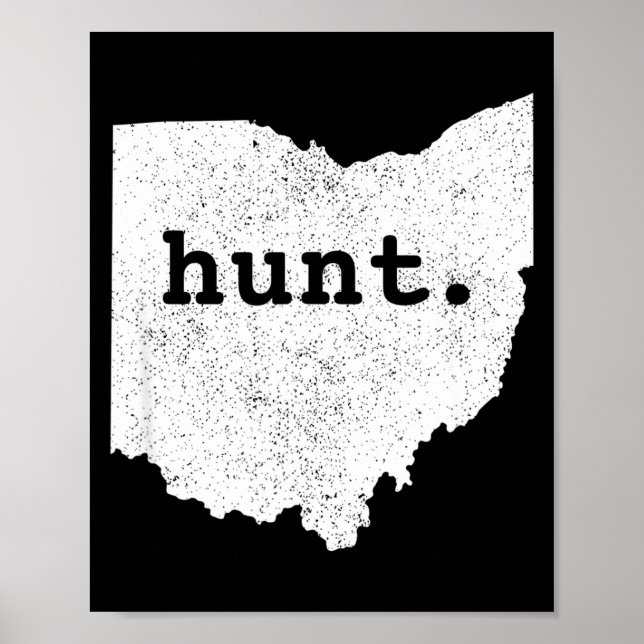 Jagd Ohio Bogenschießen State Deer Hunting Geschen Poster (Vorne)