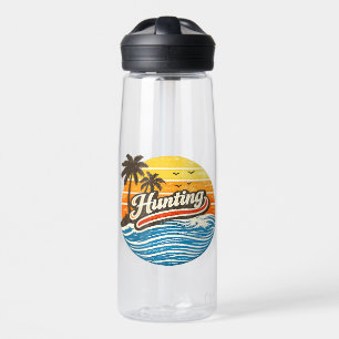 Jagd-Retro-Sonnenuntergangs-Design Trinkflasche