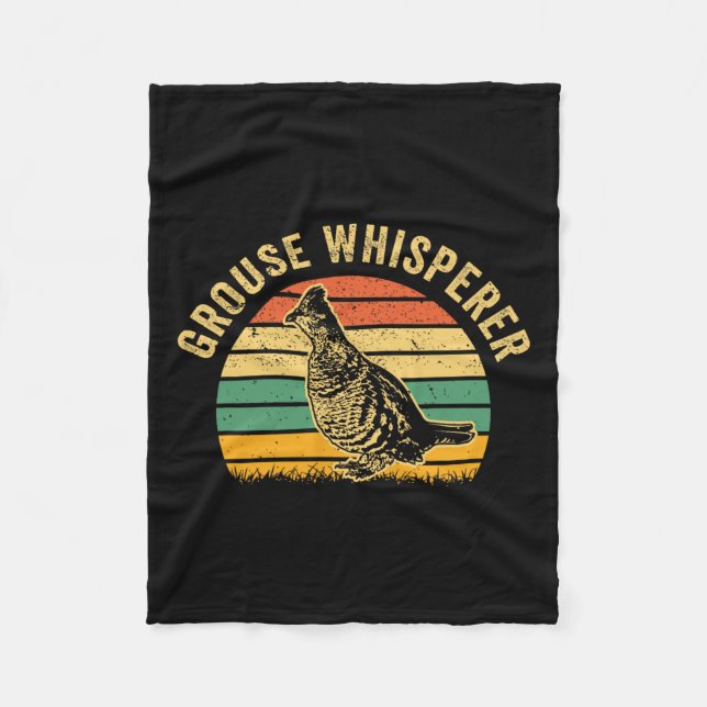 Jagd Ruffed Grouse Bird - Funny Whisperre Fleecedecke (Vorderseite)