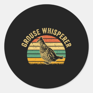 Jagd Ruffed Grouse Bird - Funny Whisperre Runder Aufkleber